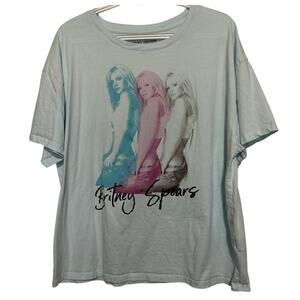 Britney Brand 2024 Women's Light Blue‎ Britney Spears T-Shirt Size XL